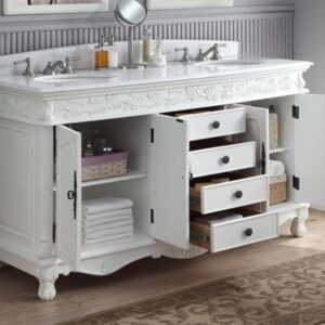 63-Antique-White-Classic-Double-Sink-Florence-Vanity-HF-036XLW-AW-flooringworldonline.com