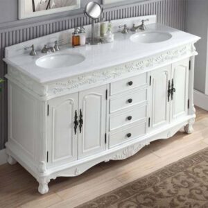 63-Antique-White-Classic-Double-Sink-Florence-Vanity-HF-036XLW-AW-flooringworldonline.com