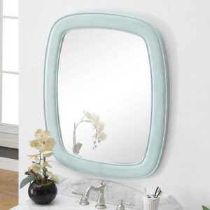 36 Termoli Light Blue Frame Modern Style Wall Mirror 1033BU-MIR