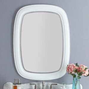 40 Sesto Contemporary White Frame Wall Mirror MIR-1044