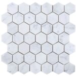 Hexagon-Carrara-2x2-Honed-12x12-flooringworldonline.com