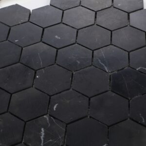 Hexagon-Marquina-2x2-Honed-12x12-flooringworldonline.com