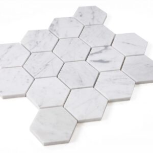 Hexagon-Carrara-Honed-3x3-10x11.5-flooringworldonline.com