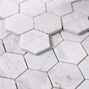 Hexagon-Carrara-Honed-3x3-10x11.5-flooringworldonline.com