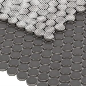 Penny-Round-Dark-Grey-Matte-11.5x12.25-flooringworldonline.com