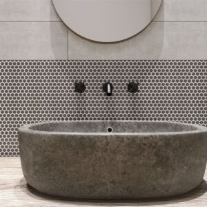 Penny-Round-Dark-Grey-Matte-11.5x12.25-flooringworldonline.com