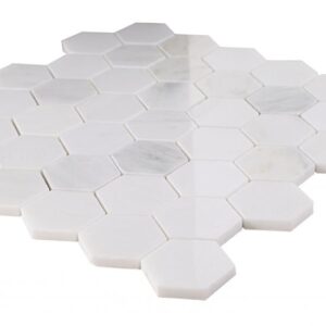 Hexagon-Snow-White-Polished-2x2-11.75x11.75-flooringworldonline.com