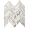 CHEVRON-GLACIER-CARRARA-WITH-SILVER-FOIL-&-SUPER-WHITE-LINES-flooringworldonline.com