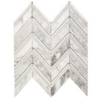 CHEVRON-GLACIER-CARRARA-WITH-SILVER-FOIL-&-SUPER-WHITE-LINES-flooringworldonline.com