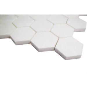 WHITE-THASSOS-2"-HEXAGON-flooringworldonline.com