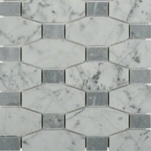 LONG-OCTAGON-PATTERN-WHITE-CARRARA-&-LIGHT-BARDIGLIO-DOT-flooringworldonline.com
