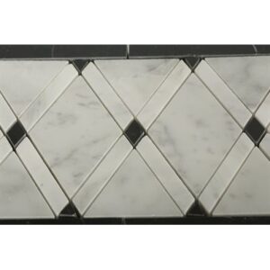 MAJESTIC-BORDER-WHITE-CARRARA&LIGHTGRAY&BLACK-flooringworldonline.com