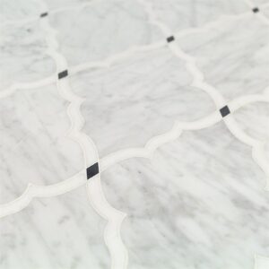MJ-AMINA-WHITE-CARRARA-WHITE-THASSOS&BARDIGLIO-DOTS-flooringworldonline.com