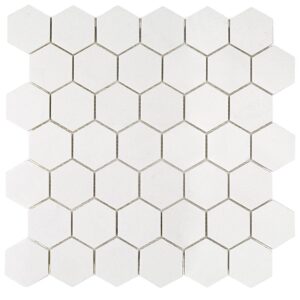 WHITE-THASSOS-2"-HEXAGON-flooringworldonline.com