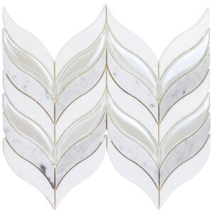 BOTANIC-WINTER-WHITE-CARRARA-WHITE-THASSOS-IRIDESCENT-WHITE-GLASS-flooringworldonline.com