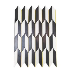 POLARIZED-BRASS-LINE-WITH-WHITE-THASSOS-&-NERO-MARQUINA-flooringworldonline.com