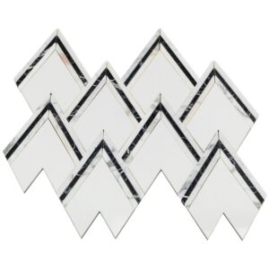 VANESSA-DELEON-CRYSTALLIZED-THASSOS-WITH-NERO-MARQUINA-&-CALACATTA-LINE-flooringworldonline.com