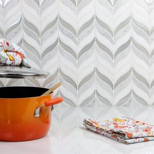 BOTANIC-WINTER-WHITE-CARRARA-WHITE-THASSOS-IRIDESCENT-WHITE-GLASS-flooringworldonline.com