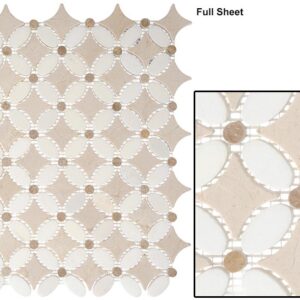 Thassos-white(oval)-Emp-Light(dots)-Cre-flooringworldonline.com